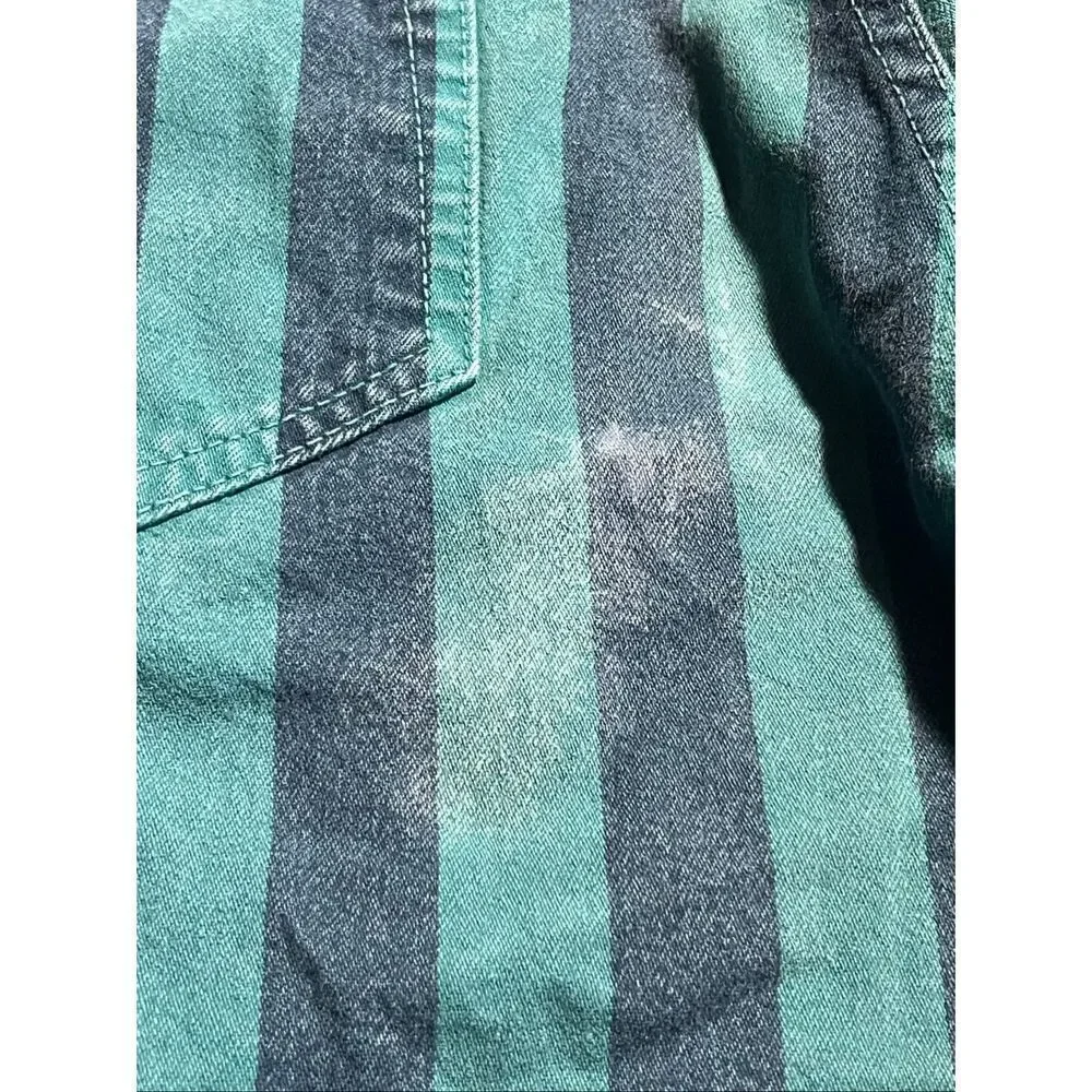 SOLD Vintage 90s Guess Striped Denim Shorts Size 34 - Picture 6 of 7